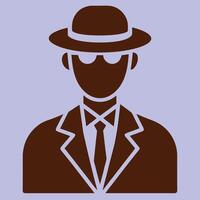 A man in a suit and hat with a tie vector