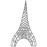 Eiffel Tower Illustration on a white background vector
