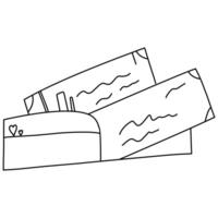 Wallet with tickets Illustration on a white background vector