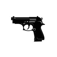 Gun Silhouette Illustration on white background vector
