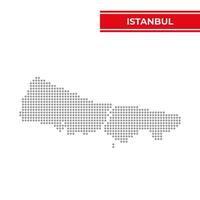 Dotted map of Istanbul is a province of Turkiye vector