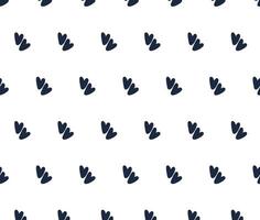 Seamless hand drawn hearts pattern vector