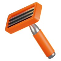 3d rendering bathroom icon concept. 3d render razor png