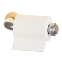 3d rendering bathroom icon concept. 3d render toilet tissue png