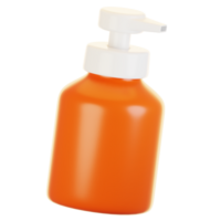 3d rendering bathroom icon concept. 3d render shampoo png