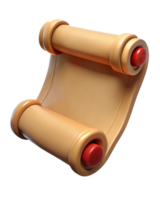 Old Parchment Scroll with Medieval Script png