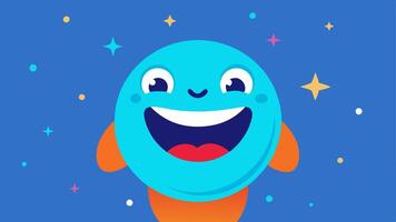The OvertheTop Smirk A cheerful character with a huge smile and raised eyebrows complements the eye roll. Their eyes are finely illustrated with exaggerated pupils looking skyward. vector