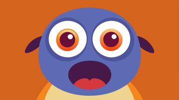 WideEyed Expression The character features oversized round eyes with a glimmer of surprise each one filled with shiny highlights. The eyebrows are raised high dramatically arching. vector