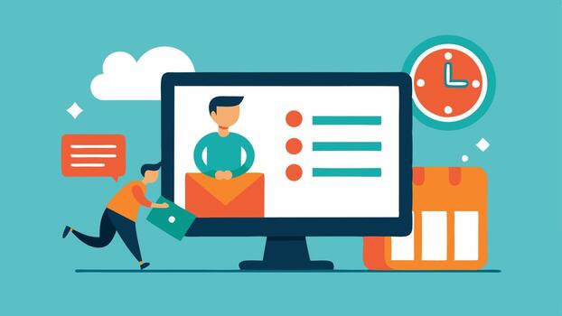 el cuenta regresiva un ilustración de un cuenta regresiva Temporizador en el computadora pantalla mientras el comprador ansiosamente rollos mediante un lista de tiempo limitado ofertas exhibiendo urgencia.. vector