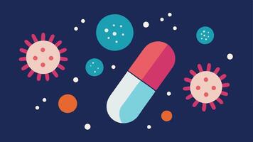 These illustration descriptions can help convey the concept of antiaging capsules featuring exosomes in a visually appealing manner.. vector