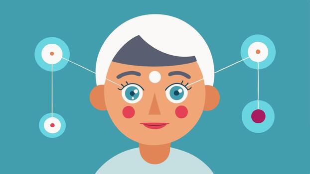 These illustrations can effectively represent the concept of using nanotechnology for antiaging treatments specifically targeting the delicate areas around the eyes.. vector