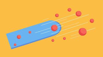 Traveling Particles A dynamic image illustrating tiny particles zooming towards the surface of the skin as the product is applied.. vector
