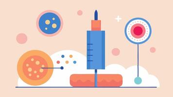 These descriptions guide the creation of illustrations that effectively represent the concepts of microneedling and exosome infusion in a simple yet informative manner.. vector