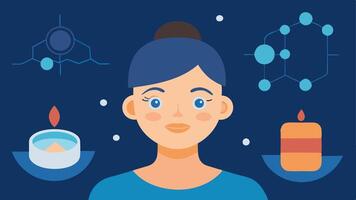 Youthful Glow Illustrate the effect of collagen and elastin regeneration showing a vibrant glowing face alongside an exosome container symbolizing rejuvenation.. vector
