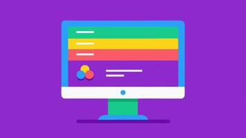 Vibrant Color Palette A colorful computer display featuring a bold popup notification with an energizing gradient background announcing onedayonly prices for tech gadgets.. vector