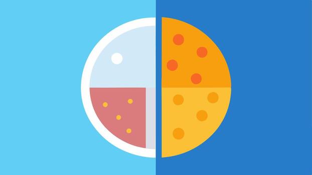 TimeLapse Effect A split illustration showing skin before and after exosome treatment with the before on one side looking dull and the after side bright and vibrant.. vector