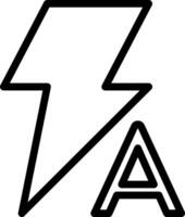 A lightning bolt with the letter a in the middle vector