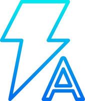 The logo for a lightning bolt with the letter a vector