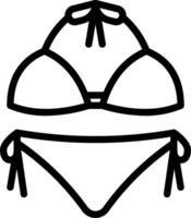 A bikini and a bikini bottoms outline vector