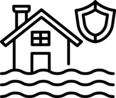A house with a shield and a house on the water vector