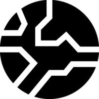 A black and white logo with a circle vector