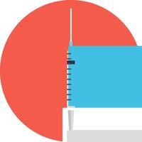 A needle is sticking out of a building vector