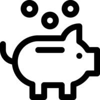 Piggy bank icon with coins coming out of it vector