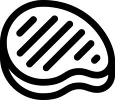 A black and white image of a steak vector