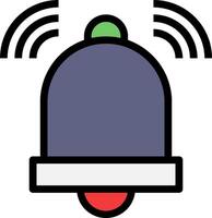 A bell icon with a red button on top vector