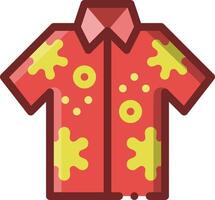A red shirt with yellow dots on it vector