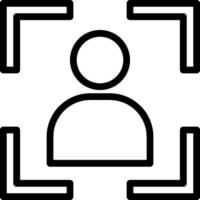 A person is in a square with four squares around them vector