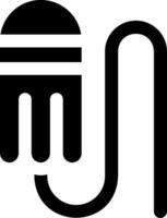 A microphone icon with a black cord vector