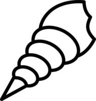 A black and white drawing of a shell vector