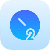 The clock icon with the number 2 in it vector