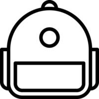 Backpack icon outline vector