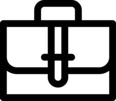 A black and white image of a briefcase vector