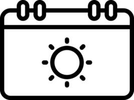 A calendar with a sun on it vector