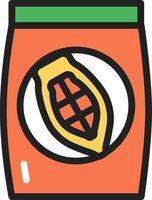 A jar of peanut butter with a green lid vector