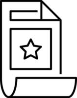A star icon on a paper document vector