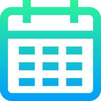 A calendar icon with a blue and green background vector