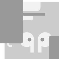 A white and gray square with a black square in the middle vector