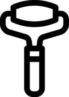 A black and white icon of a razor vector
