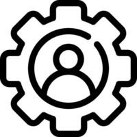 A gearwheel with a person inside vector