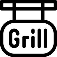 Grill icon with a grill on top of it vector