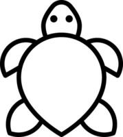 A turtle outline on a white background vector