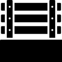 A black and white image of a wooden fence vector