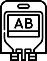 A black and white image of a blood test vector