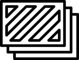A black and white image of a square with a diagonal line vector