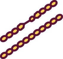 A pair of gold and maroon beads vector