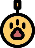 A cartoon dog's paw with a red nose vector